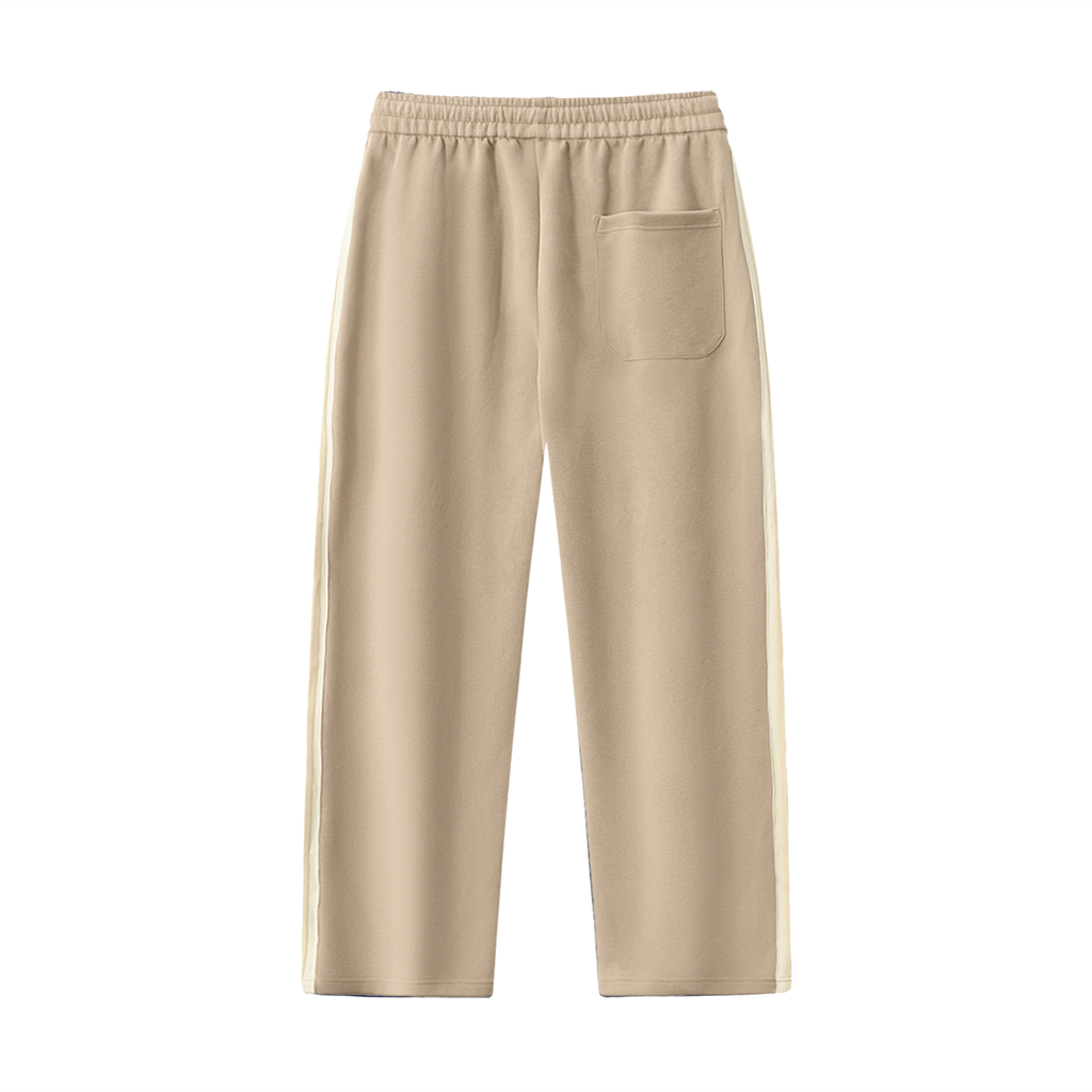 Unisex Contrast Side-Stripe Straight-Leg  Pants