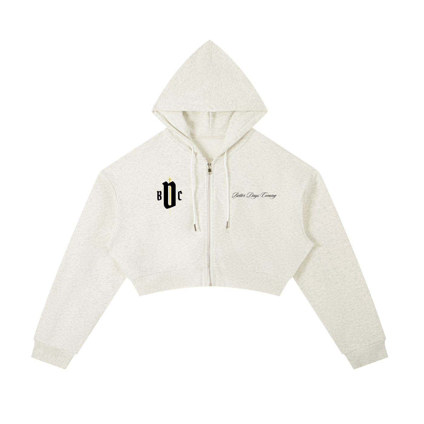 Women's Essential Cropped Zip-Up Hoodie