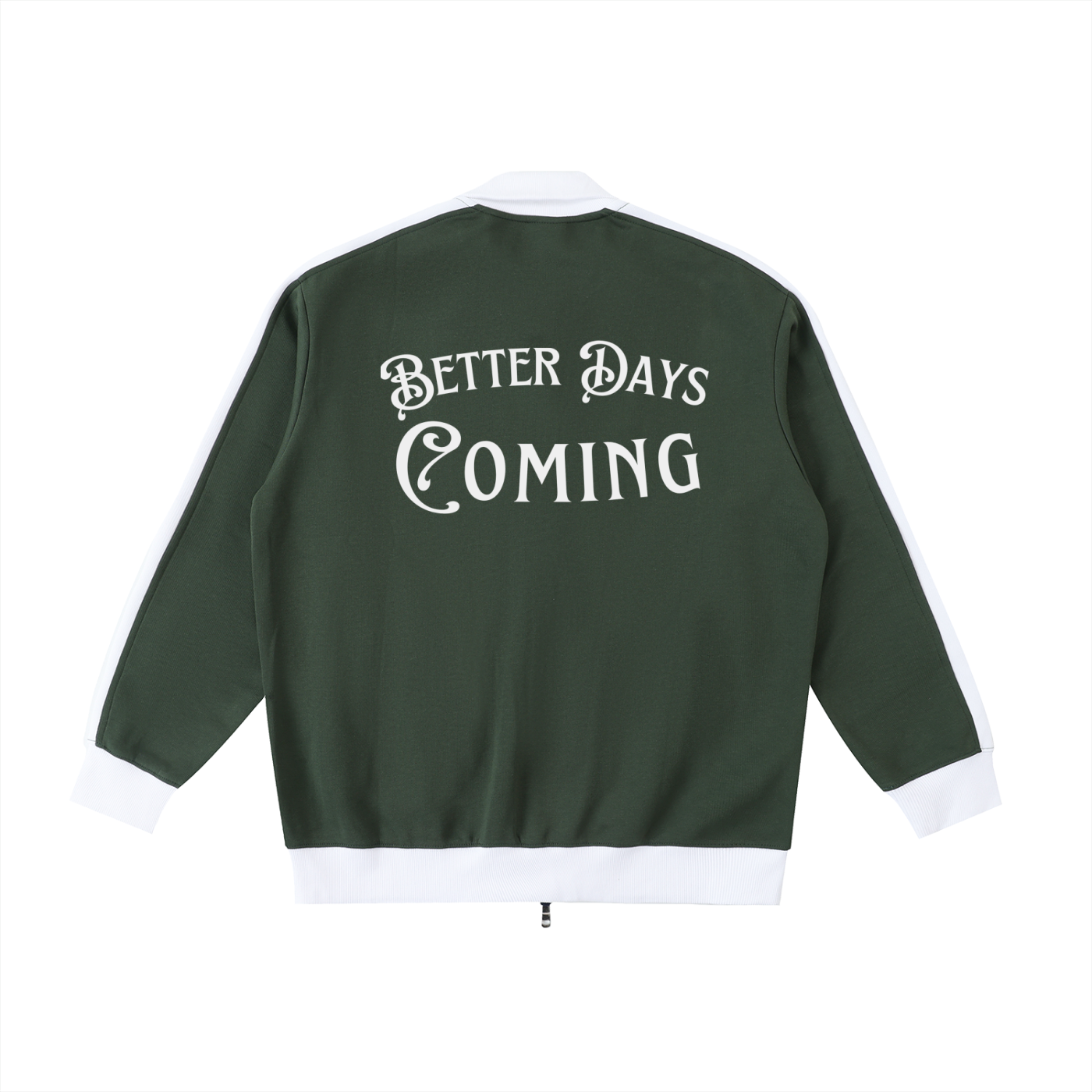 Unisex Contrast Trim Stand Collar Jacket