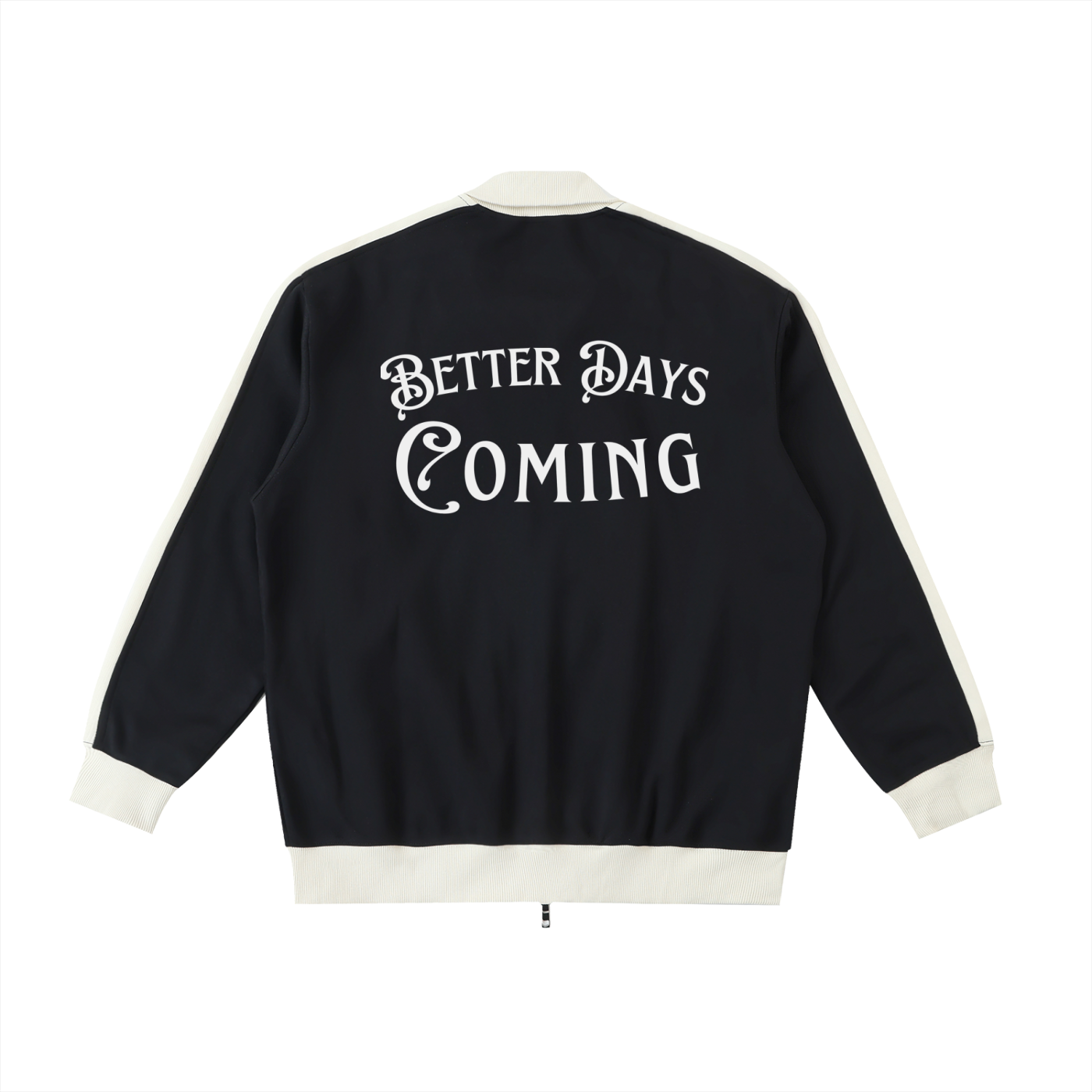 Unisex Contrast Trim Stand Collar Jacket