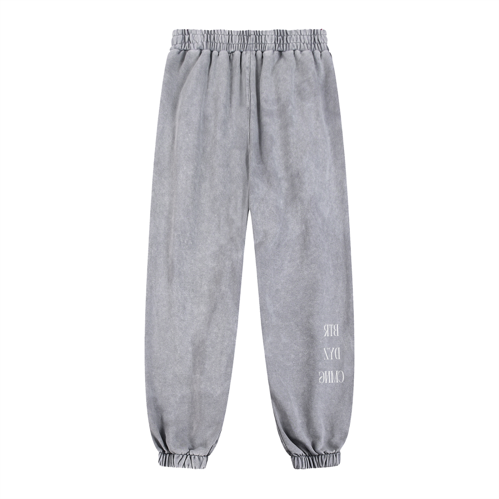 Unisex Snow Wash Jogged Sweatpants
