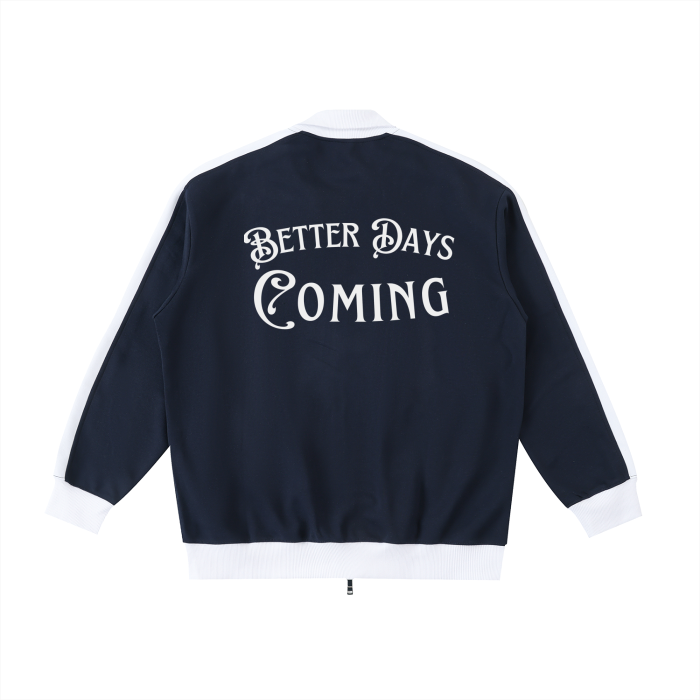 Unisex Contrast Trim Stand Collar Jacket