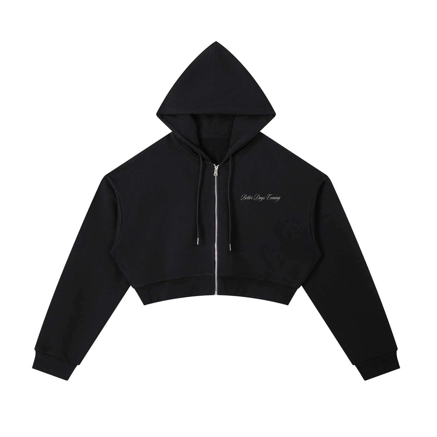 Women's Essential Cropped Zip-Up Hoodie