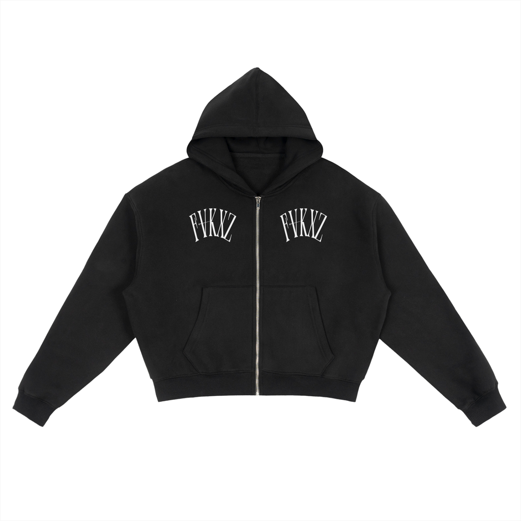Unisex Fleece Zip-Up Boxy Hoodie
