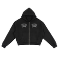 Unisex Fleece Zip-Up Boxy Hoodie