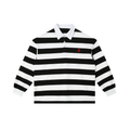 Unisex Color Block Stripe Polo Shirt
